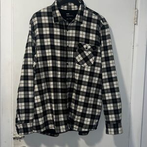PUBLIC OPINION Lined Plaid Flannel Over Shirt Shirt Jacket-XL